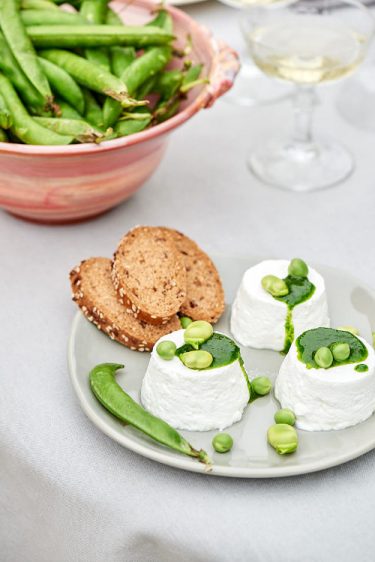 chevre frais huile de persil Chèvres frais et huile de persil