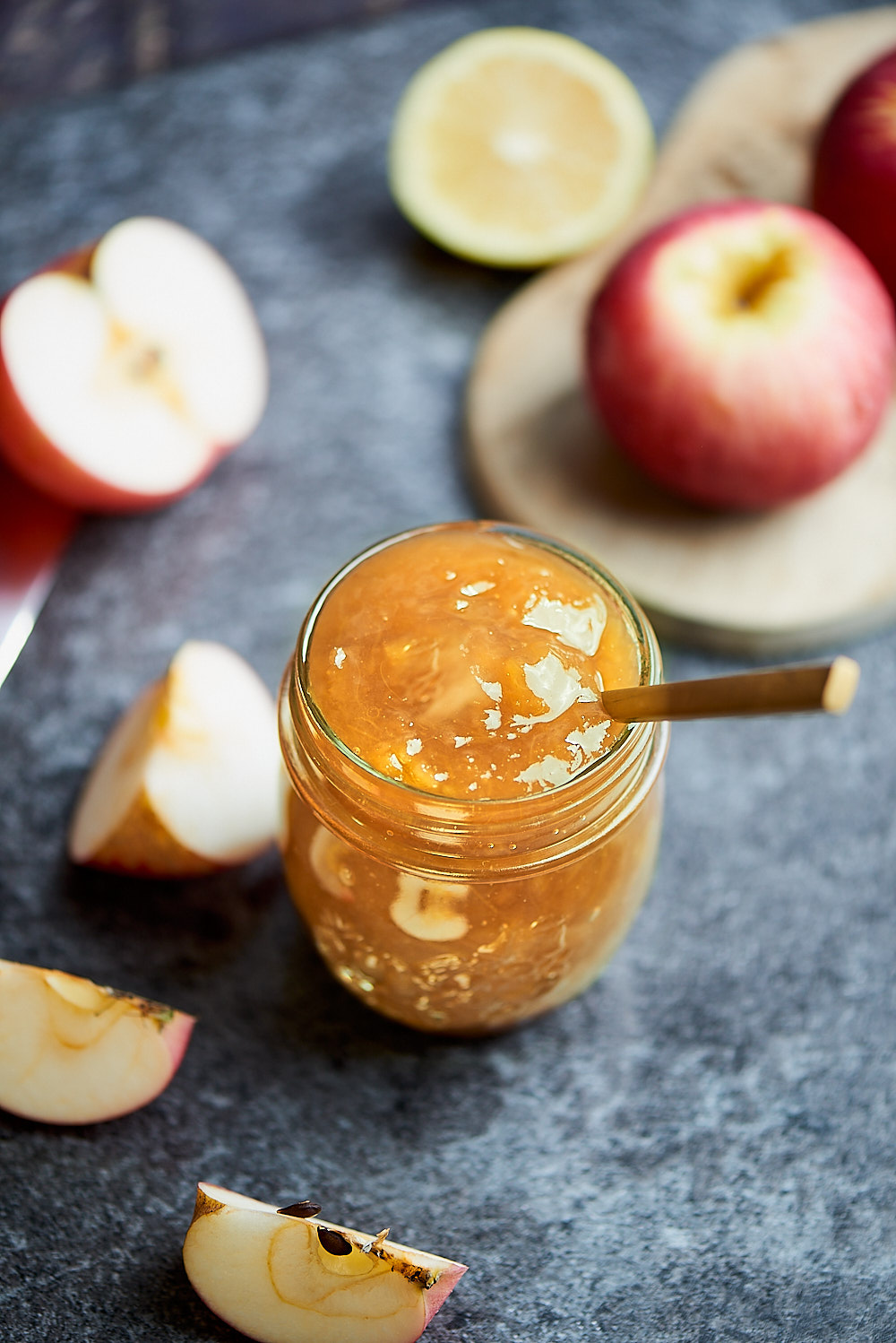 photo culinaire de confiture de pommes maison