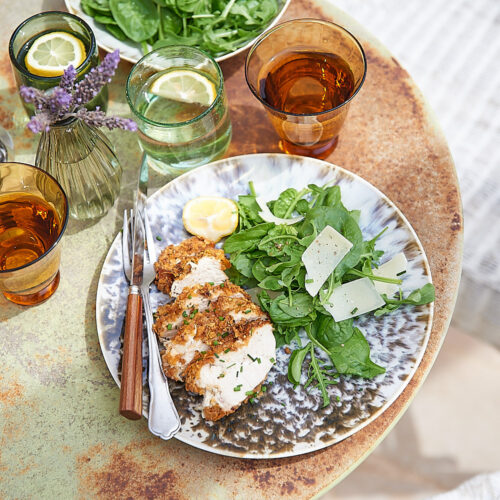 photo de filet de poulet pané au parmesan à l'airfryer