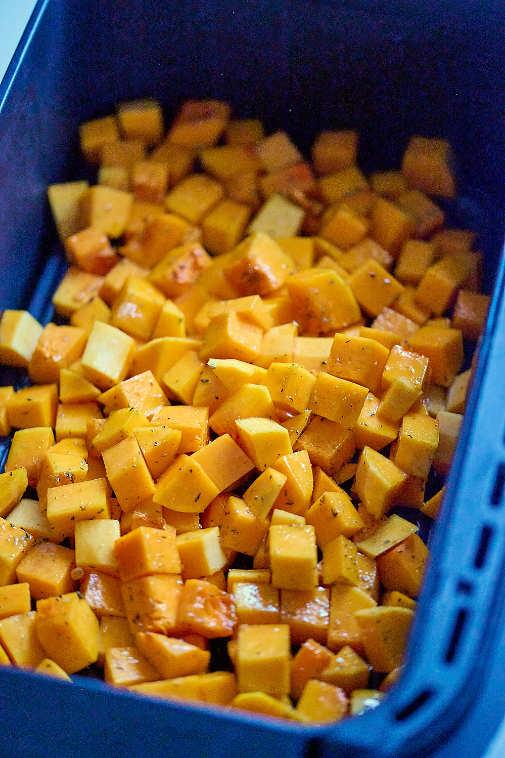 photo culinaire de butternut rôtis à l'airfryer