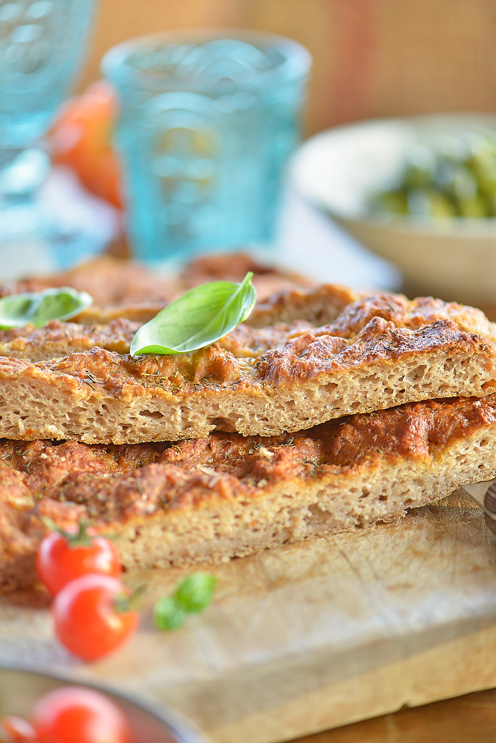 photo culinaire de la mie de la focaccia sans gluten