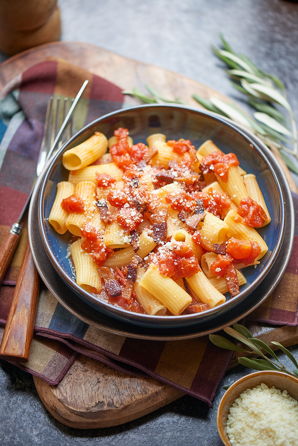 recette de rigatoni all'amatriciana