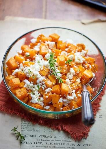 Dés de butternut rôtis à l’airfryer