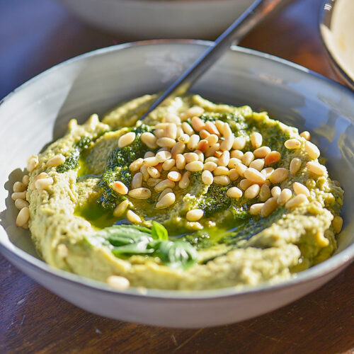 recette de houmous au pesto