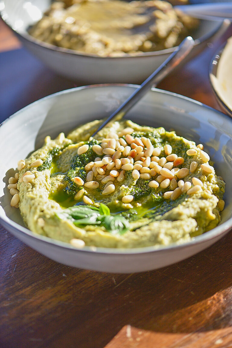 recette de houmous au pesto