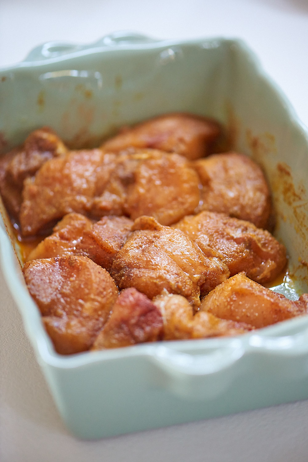 photo de Poulet mariné aux épices à l'Airfryer avant cuisson