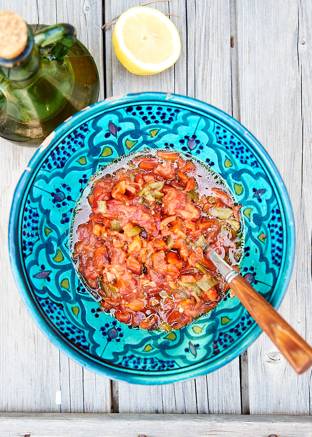 photo culinaire de Salade cuite poivrons et tomates