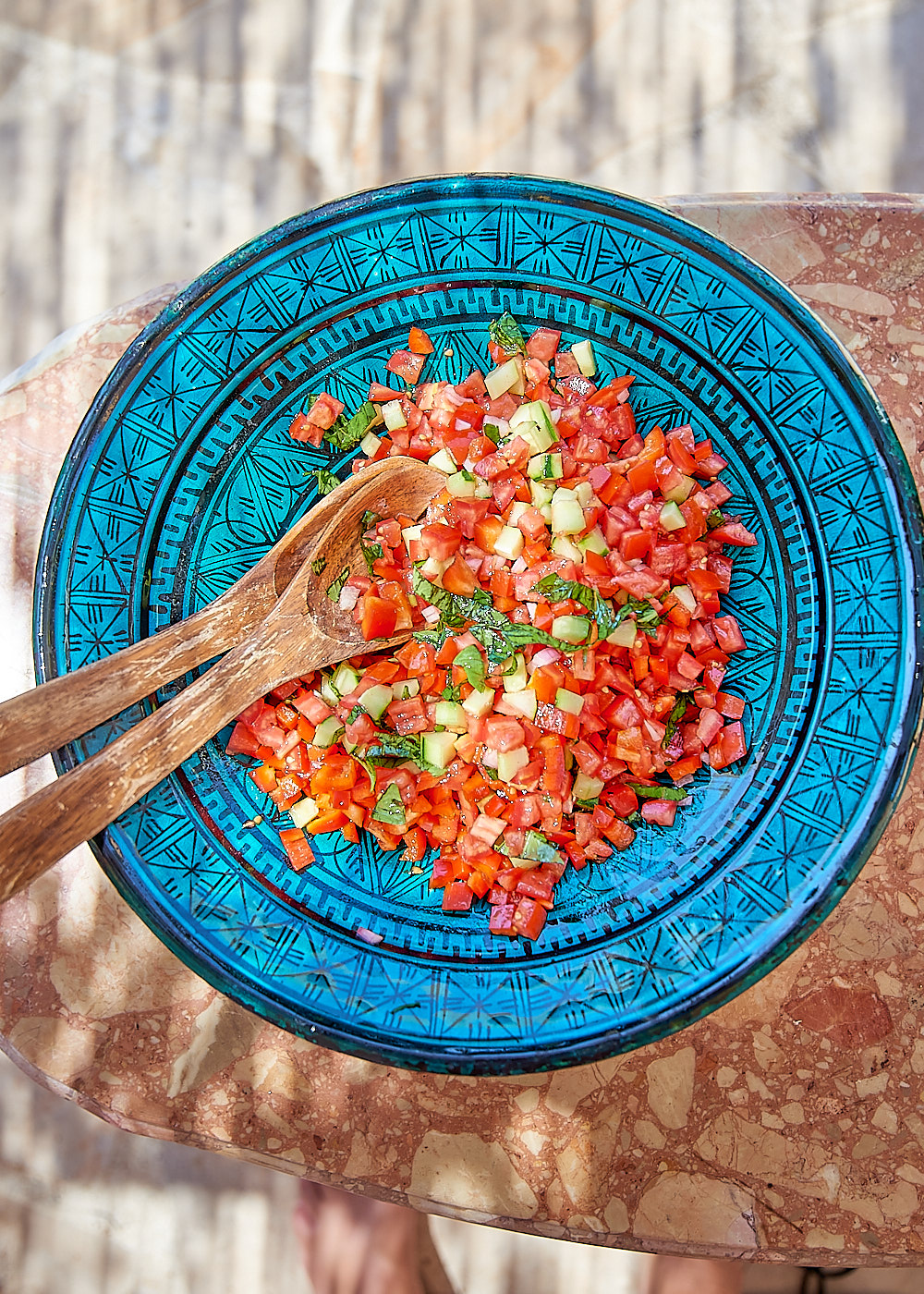 recette de salade israélienne de Vanessa cuisine