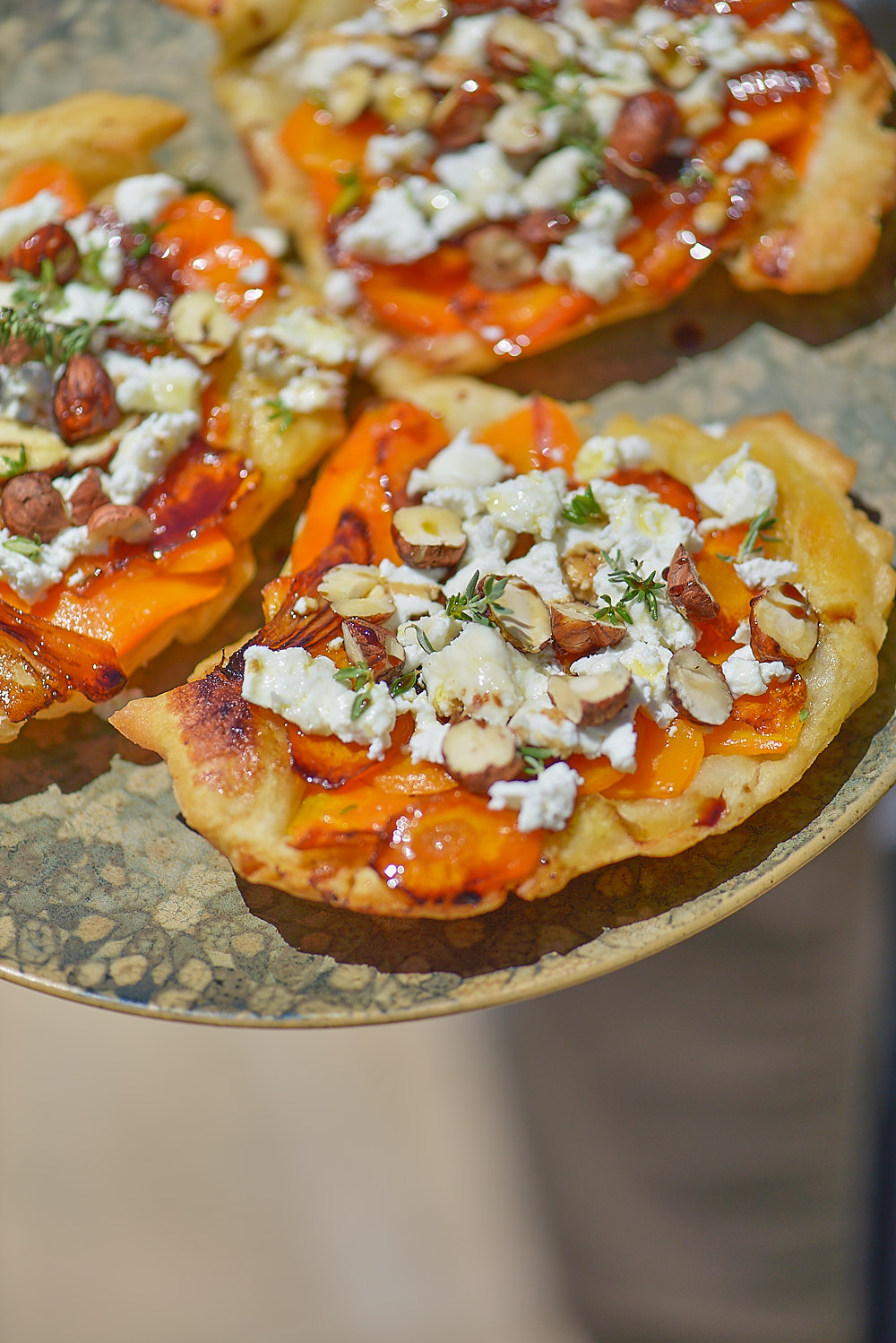 photo culinaire de tartes tatin aux carottes et noisettes