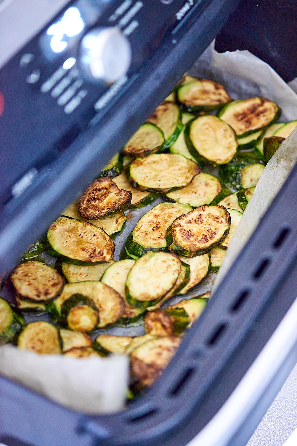 photo de courgettes rôties à l'airfryer