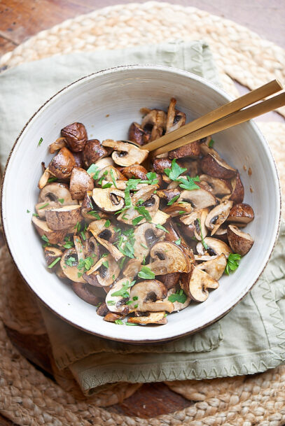 Champignons rôtis à l’airfryer